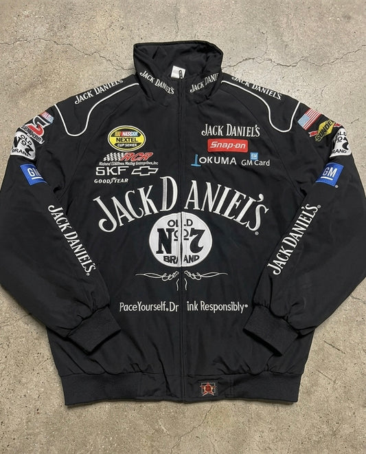 Black f1 inspired vintage JD bomber